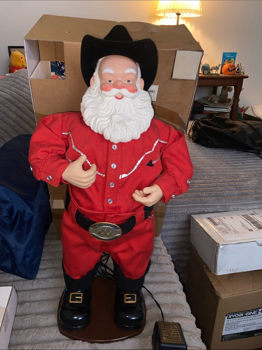 HOLLY JOLLY ROCK SANTA PRESENTING ALAN JACKSON SANTA TESTED WORKING!!
